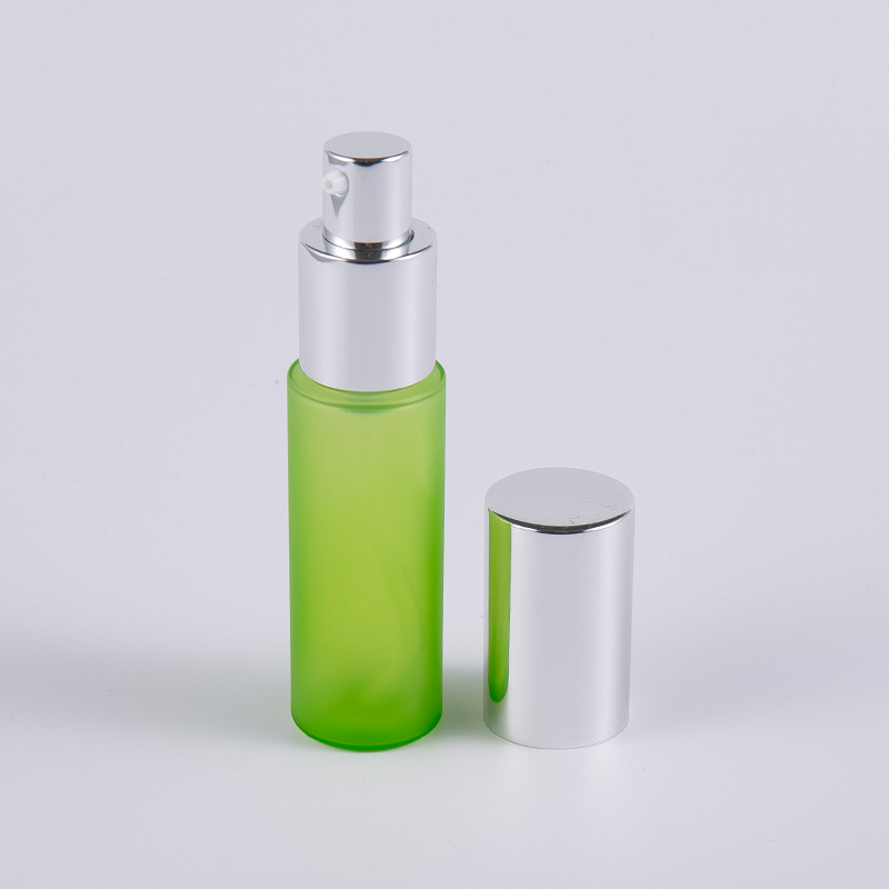 Green frost 20ml 30ml PET PETG rund tjockväggig lotionflaska med pump