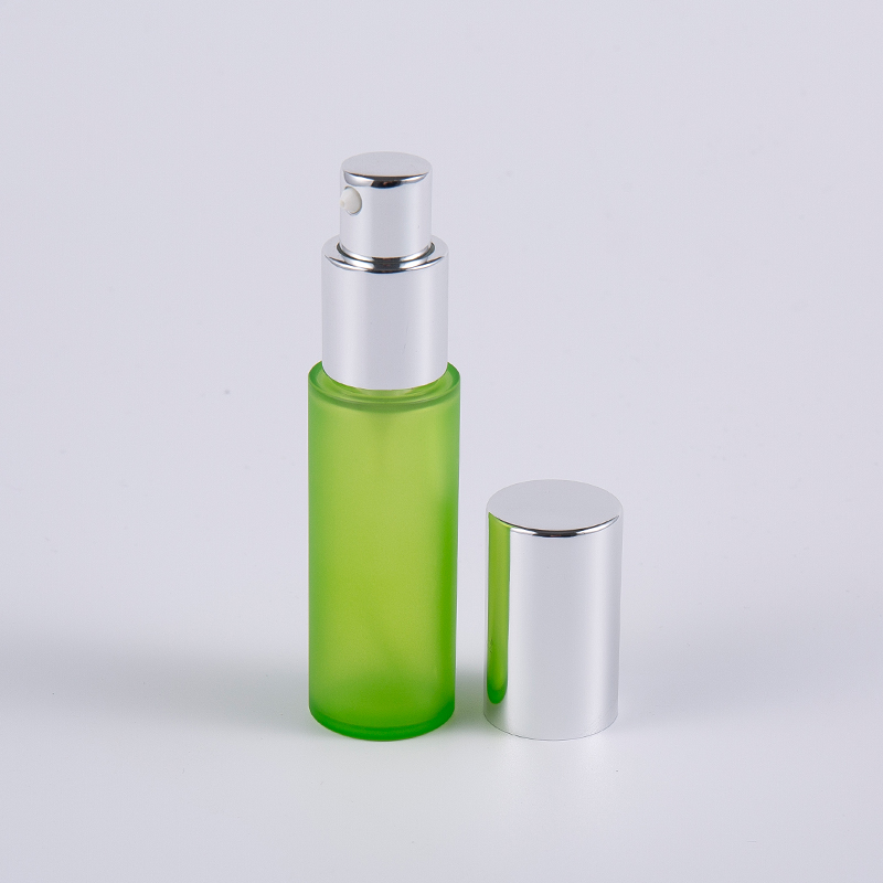 Green frost 20ml 30ml PET PETG rund tjockväggig lotionflaska med pump