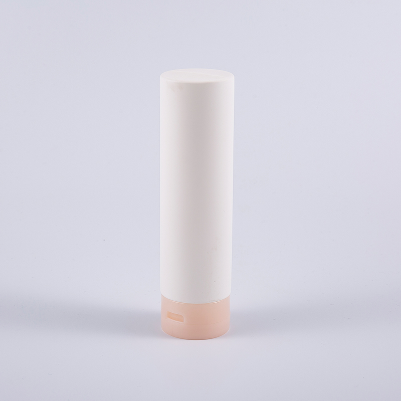 Vit Soft Touch Rund Inverterad 180 ml PE hårbalsam rengöringsflaska med flip-top-lock Vit Soft Touch Rund Inverterad 180 ml PE hårbalsam rengöringsflaska med flip-top-lock
