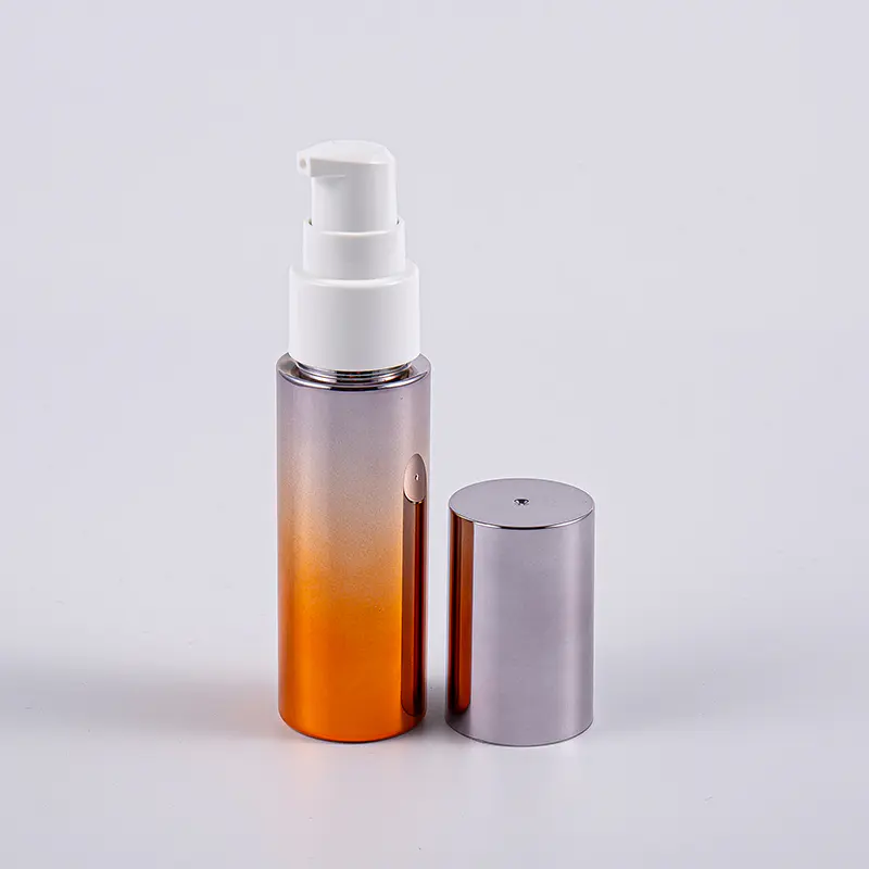 Olika färger Rund form 30ml PETG Lotionflaska med pump Resanvändning Olika färger Rund form 30ml PETG Lotionflaska med pump Resanvändning
