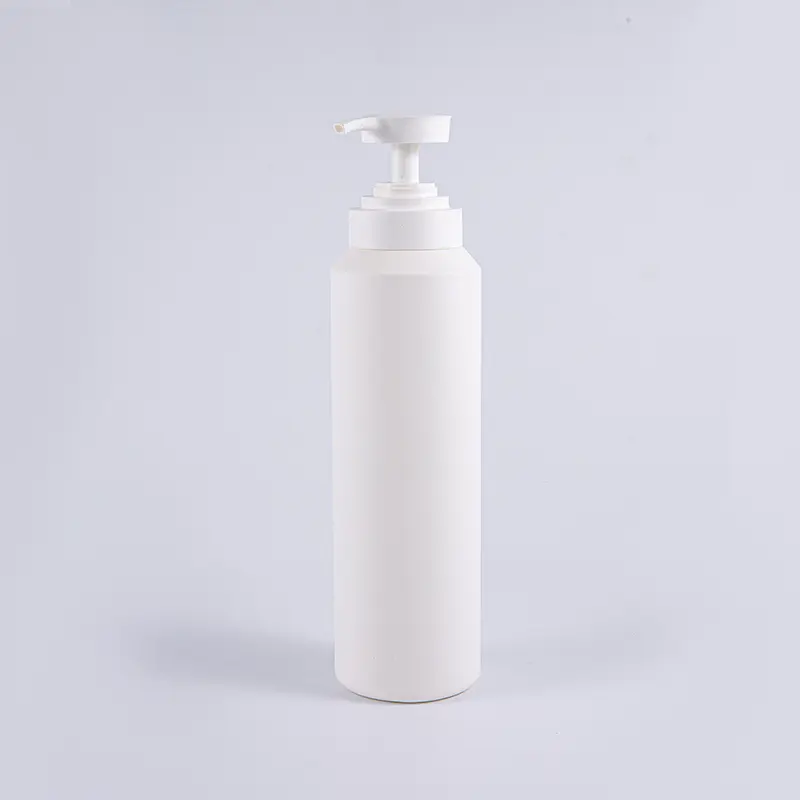 Vit och svart Soft Touch Rund Stor storlek 1000ml PE rengöringspumpflaska