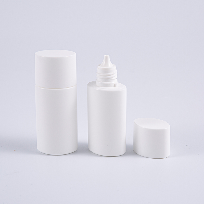 Oval form vit 15ml PE solskyddsflaska 