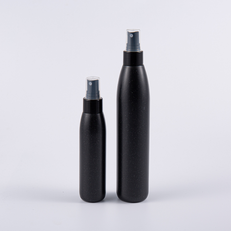 100ml & 250ml PE-flaska – Svart med pärlfinish plastpumppump
