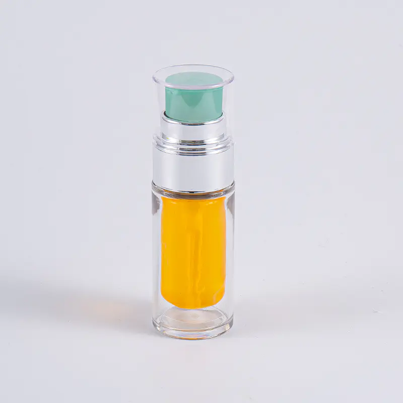 Klar PETG-flaska med flerlagers kompositinnerpåse 30 ml 50 ml vakuumflaska med pump