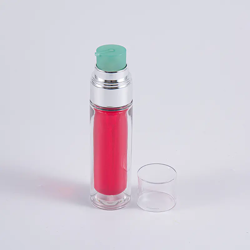 Klar PETG-flaska med flerlagers kompositinnerpåse 30 ml 50 ml vakuumflaska med pump