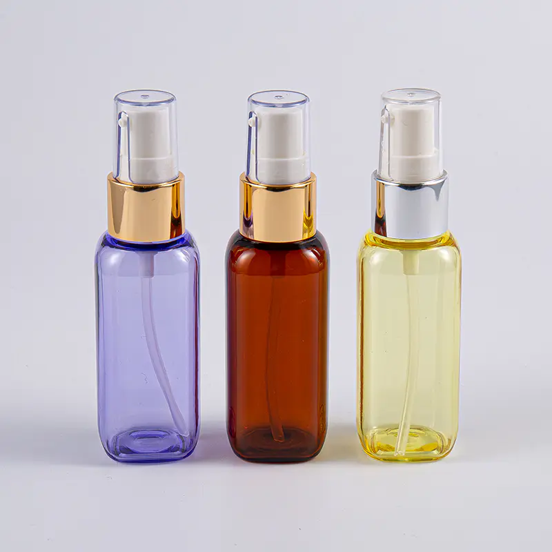 Resande Använd 50 ml Petg Square Shape-flaska med pump