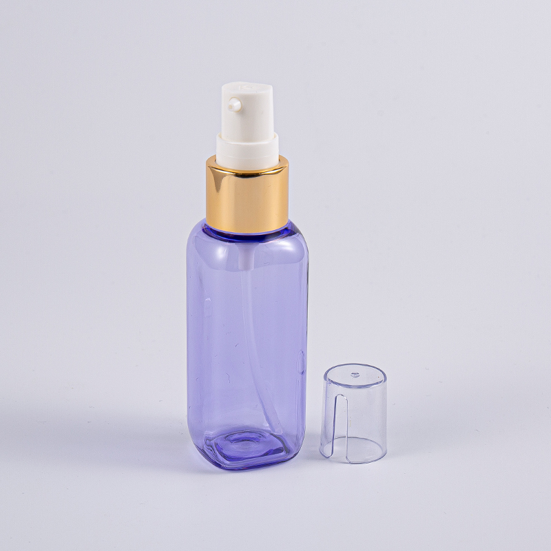 Resande Använd 50 ml Petg Square Shape-flaska med pump