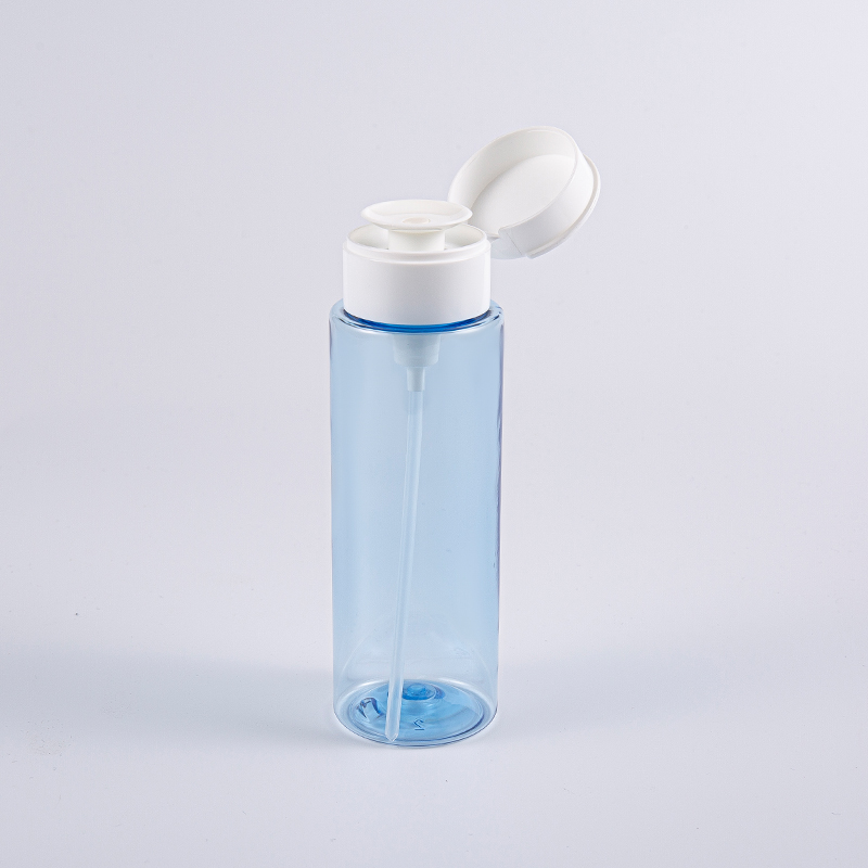 200 ml genomskinliga blå sminkborttagningsflaskor 200 ml genomskinliga blå sminkborttagningsflaskor