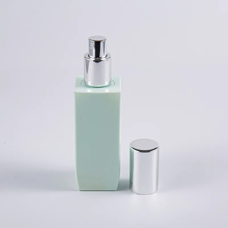 Flerfärgsalternativ fyrkantig form 100 ml PETG tjockvägg lotionflaska med aluminiumpumplock 