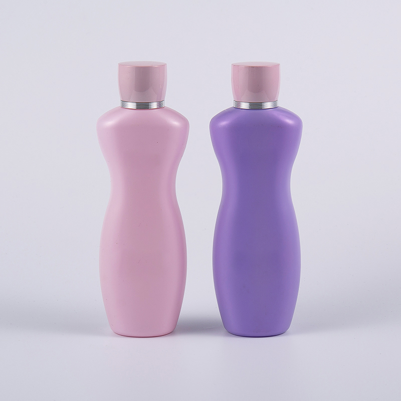 Rosa Lila Färg Ergonomisk form 200ml PE Body Lotion Badtvättflaska