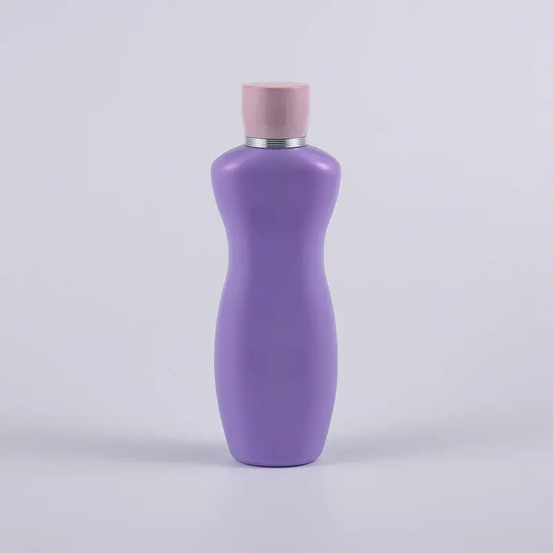 Rosa Lila Färg Ergonomisk form 200ml PE Body Lotion Badtvättflaska